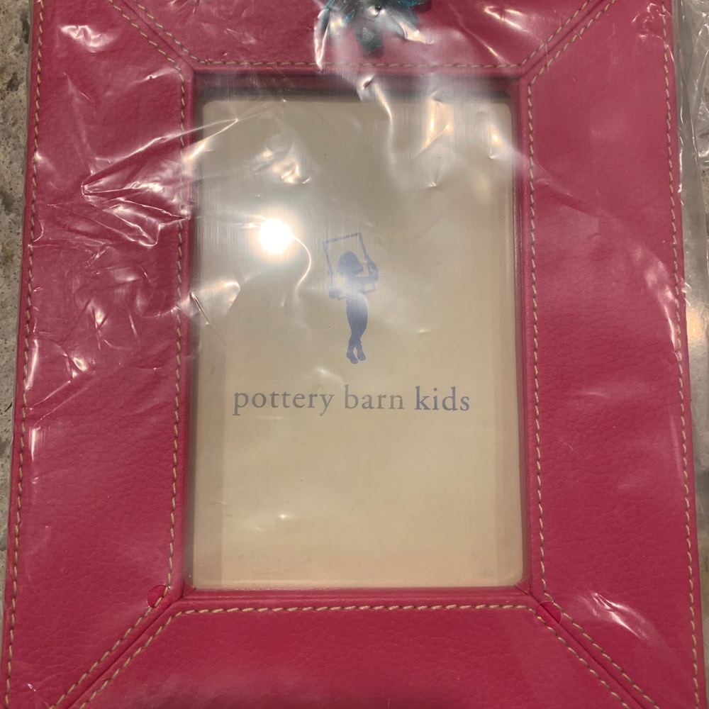 Pottery Barn Kids hot pink/blue 4x6 picture frame